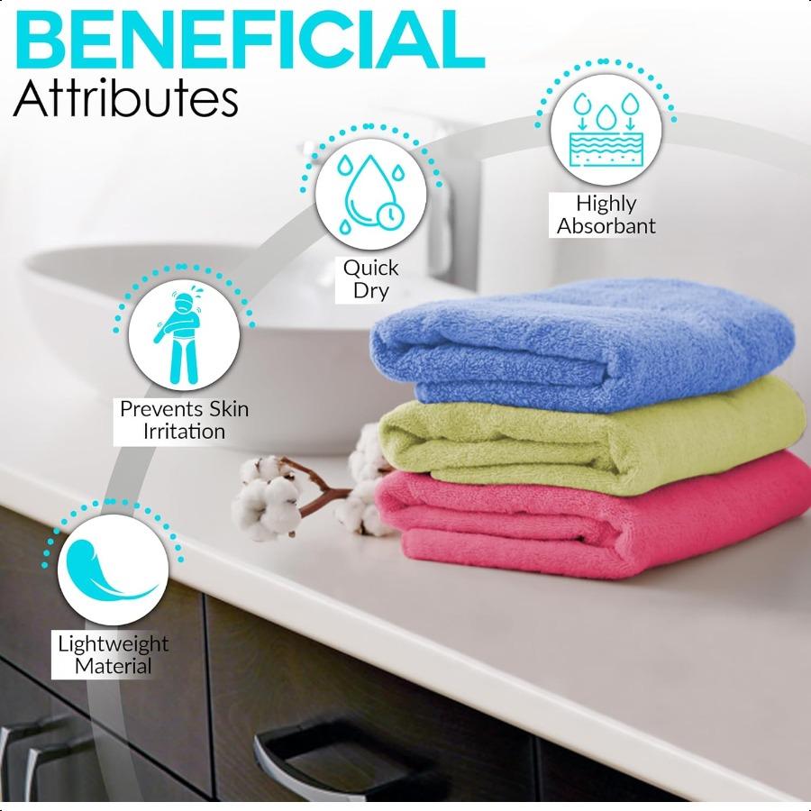 100 Cotton Hand Towel Set Soft Absorbent Towels for Bathroom Kitchen Gym Use Durable Reusable hine Washable Towels MultiColor 1