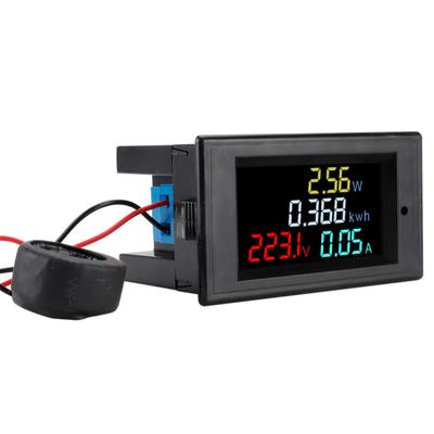 LWN D69-2049 Ac 80-300v Digital Ammeter Voltmeter Volt Amp Power Kwh Frequency Factor 100a Ct
