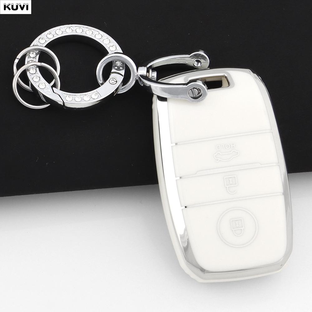 TPU Car Smart Key Case Cover Fob Keychain For 3 4 Buttons Kia Sportage Cerato Optima K2 K3 K4 K5 RIO Picanto Soul Sorento Sedona