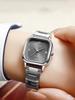 Fashion Light Luxury All-match Steel Band Square Dial Women's Quartz Watch, Suitable for Everyday Wear, Thanksgiving and Christm