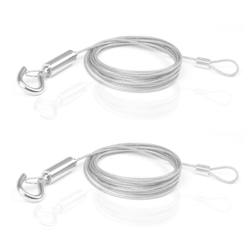 

2 Packs Adjustable Picture Hanging Rope Heavy Duty Stainless Steel Wire with Loop and Hook Hold Up to 20kg / 40lbs 1