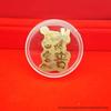 999 Pure Gold Fortune Cat Mobile Sticker - Chinese Style Gold Leaf Design