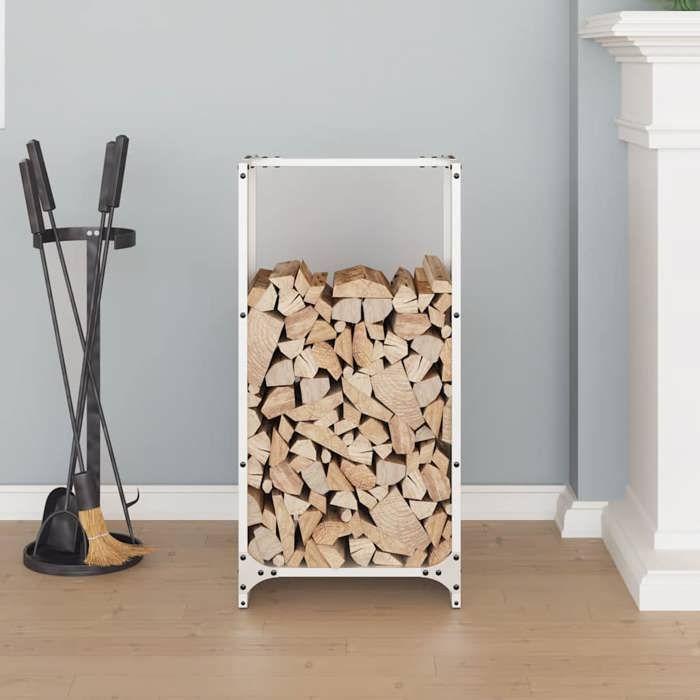 VidaXL Firewood Rack White 40x30x80 Cm, Fireplace Log Holder, Log Holder, Log Rack, 864226