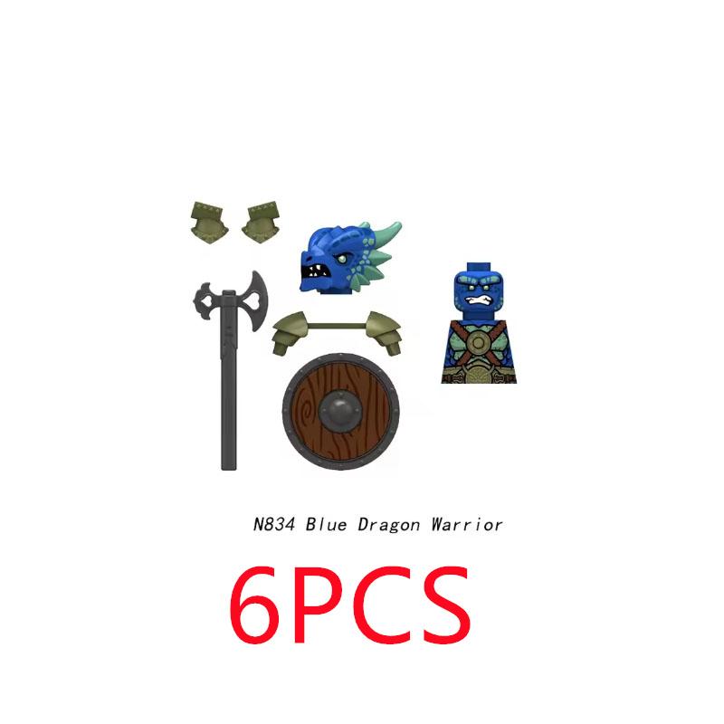 MOC Building Blocks Medieval Character Accessories Warhorses Militiamen Dragons Castles Knights Brick Gifts Toy Helmets Shields