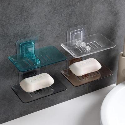 1Pcs Portable Soap Dish Creative Bathroom Wall Mounted Crystal Soap Double Dish Drainage Soap Box