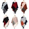 Women Long Tassel Winter Wool Blend Soft Warm Scarf Wrap Shawl Plaid Scarf