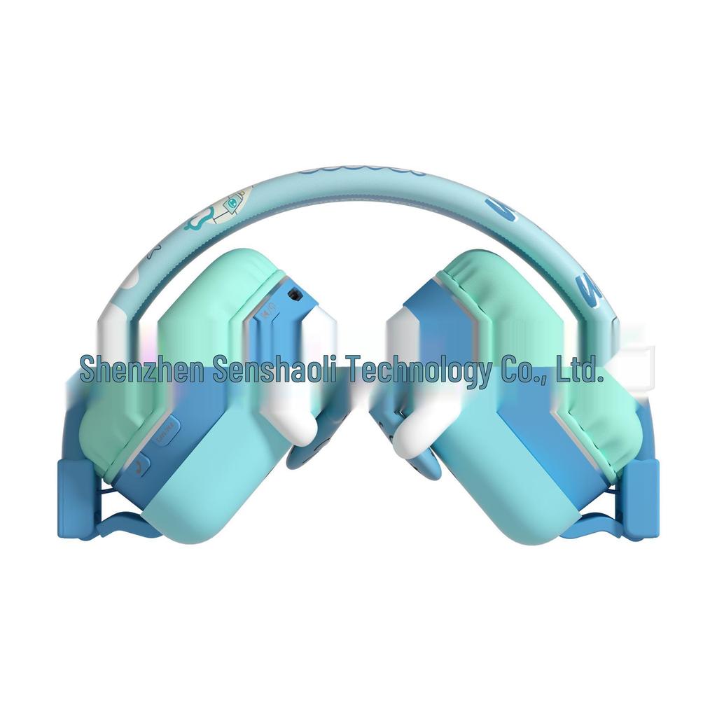 Women's Cartoon Wireless Bluetooth Over-Ear Headphones - Stereo Sound, Long Battery, 85dB