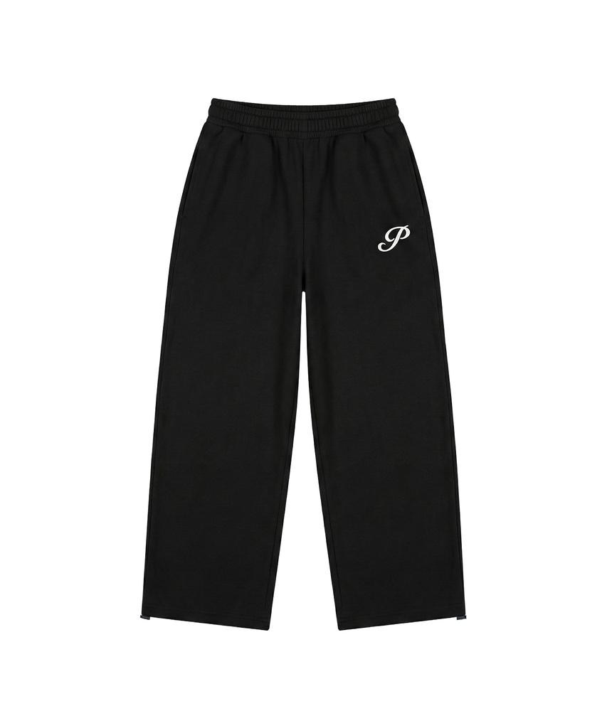 PHERMENON Oversized P Wide Sweatpants - Black