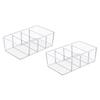 Transparent Organizer with Divider for Fruit, Yogurt, Snacks, Pasta Clear Refrigerator Storage Box Snack Coffee Tea Bag