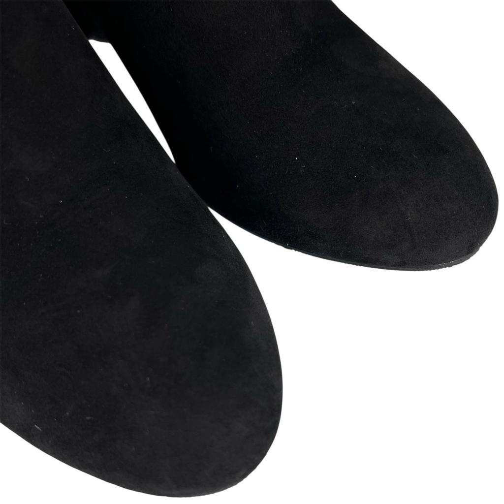 Cizme excelente LOUIS VUITTON până la gleznă negre piele de căprioară Femei 35 1A965S Folosit