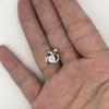 Love Heart Windmill 50-Point Necklace: Women's S925 Sterling Silver Moissanite Pendant.