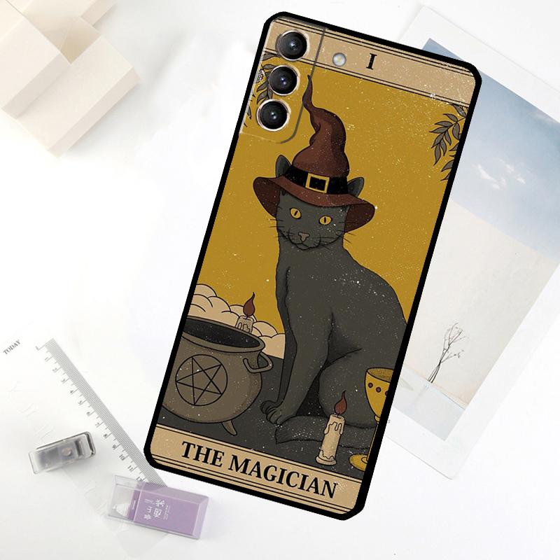 

Witch Cat Phone Case For Samsung Galaxy S24 FE S23 Ultra S21 S22 S25 S26 Ultra S10 Plus S20 FE Cover Galaxy S21Ultra