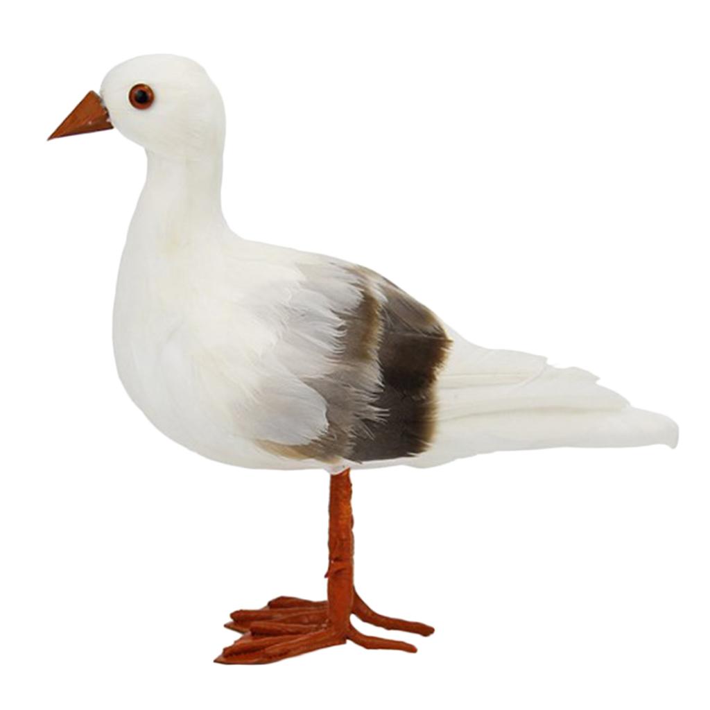 

Realistic Seagull Bird Simulation Feather Bird Artificial Animal Figurine for Home Garden Lawn Decoration Photo Props