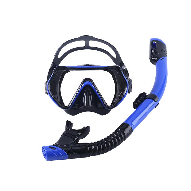 Diving goggles, snorkeling equipment, fully dry snorkel, two-piece swimming mask set for adults and children