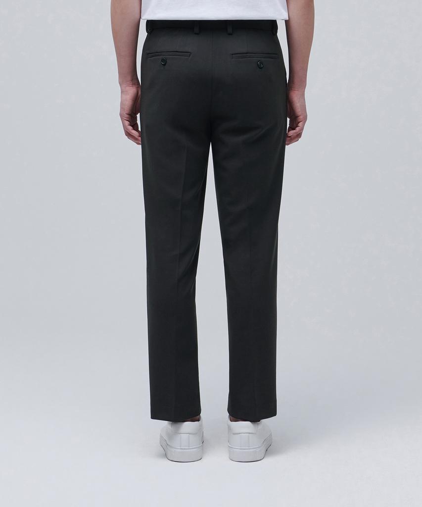 MUSINSA STANDARD Relaxed Tapered Hidden Banding Crop Slacks [Dark Gray]