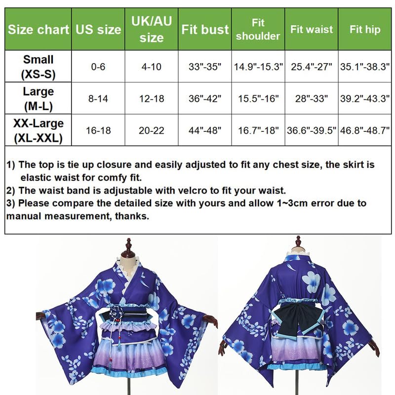 Japanischer Mini Süßer Kurzer Kimono Oiran Perfekt für Sommerfeste und Feuerwerk Cosplay Kostüm [BLESSUME] Kostüm, Yukata, Jacke, Kleid, Kleid,