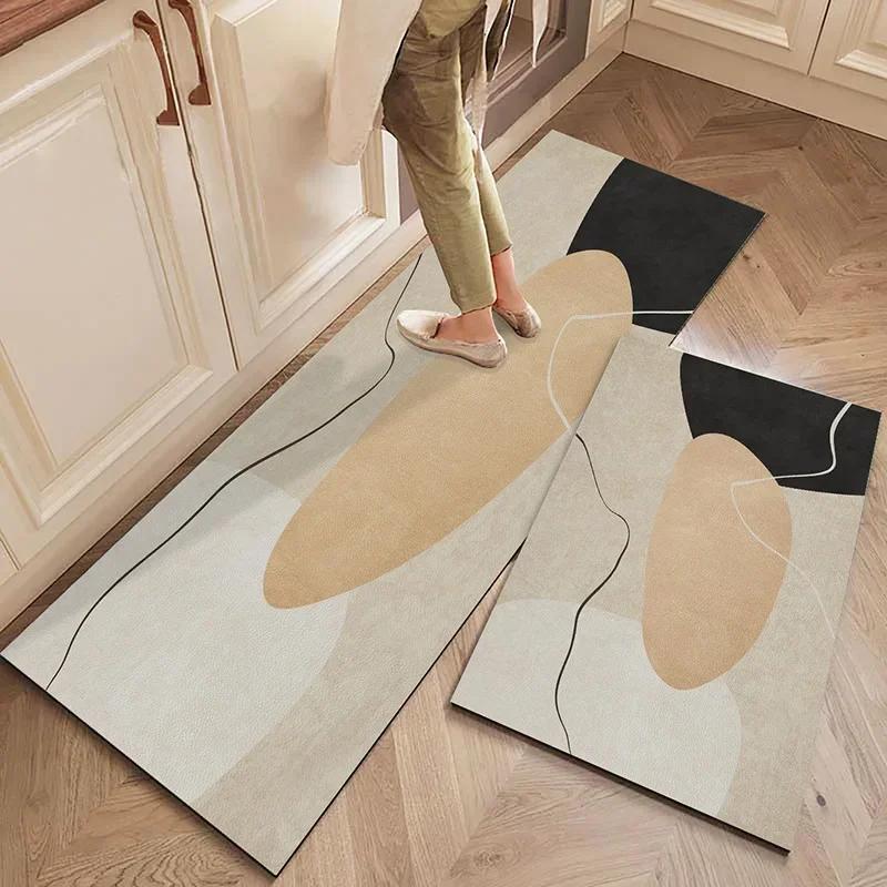 Waterproof PVC Floor Mat Non Slip Carpet Luxury Living Room Rug Big Size Entrance Doormat for Home Kitchen Decor