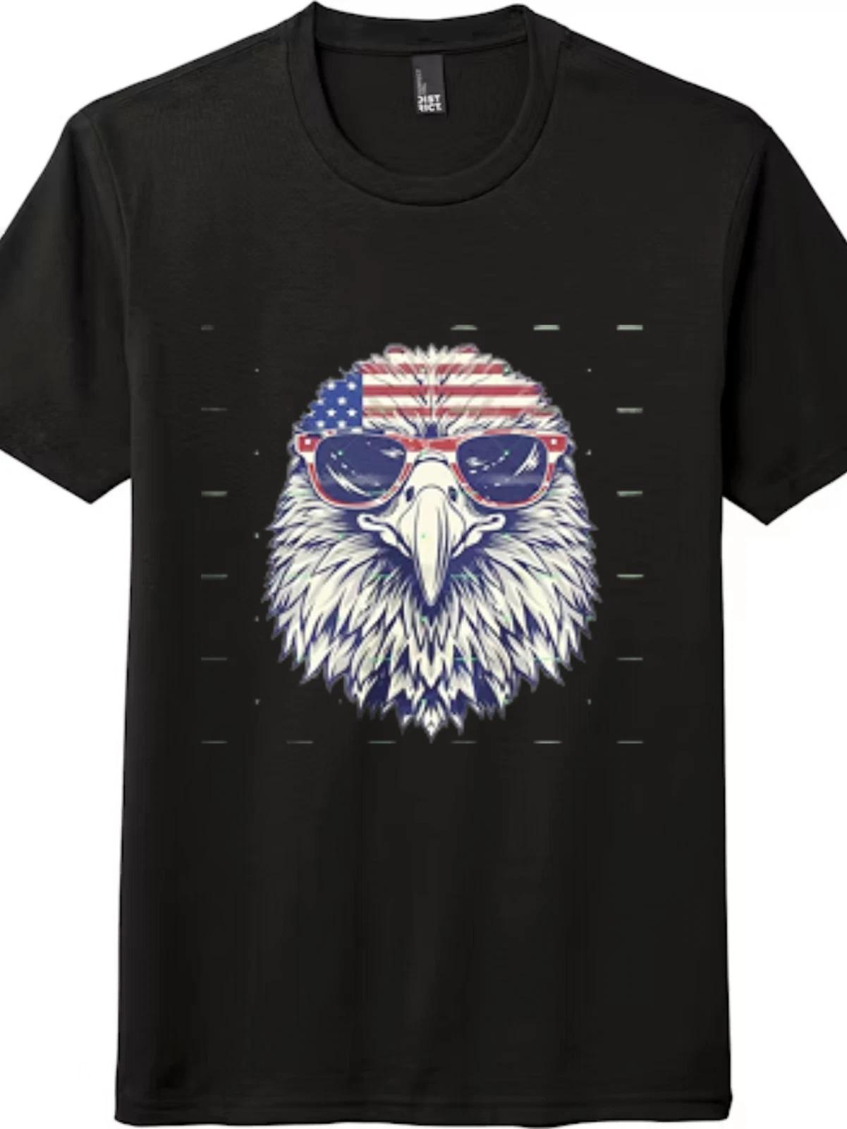 

Футболка American Eagle Shades | Патриотичная уличная одежда | Унисекс Черно-белая XL