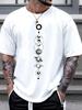 Space Planet Print Roundneck Unisex Unisex Pure Cotton Short Sleeve Street Casual Trendy Sport Loose Tshirt Summer Shirt Clothing