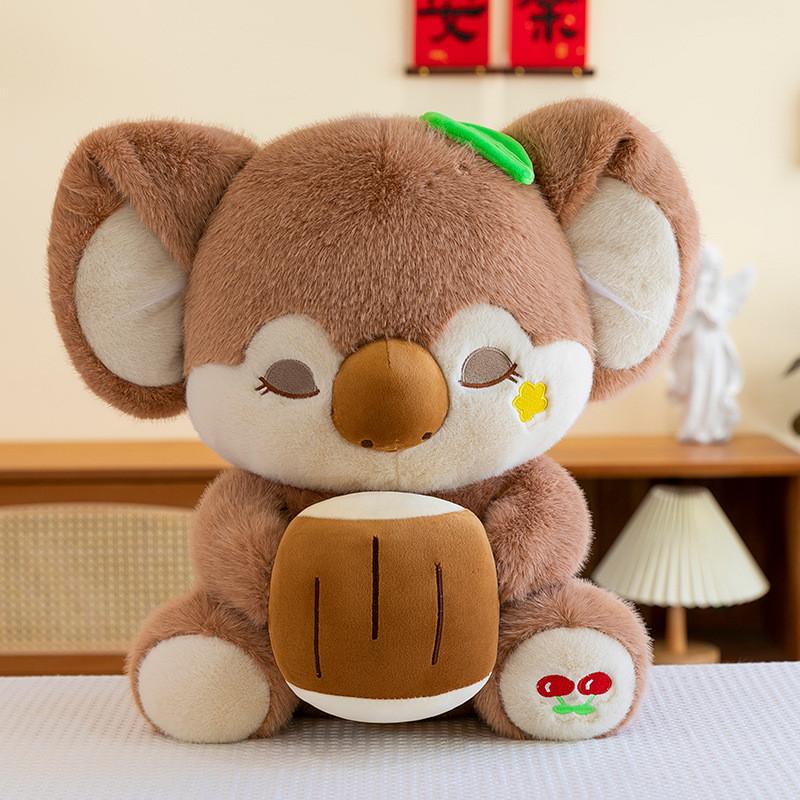 Plush Koala Stump Toys Cartoon Stuffed Dolls Room Decorations Kid Gifts Xmas