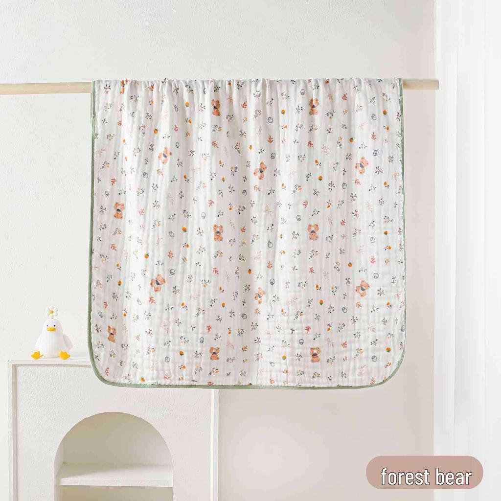 6-Layer Bamboo Cotton Bath Towel with Border