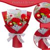 Completed Crochet Flower Bouquet Artificial Flowers Rose for Party Women's Day