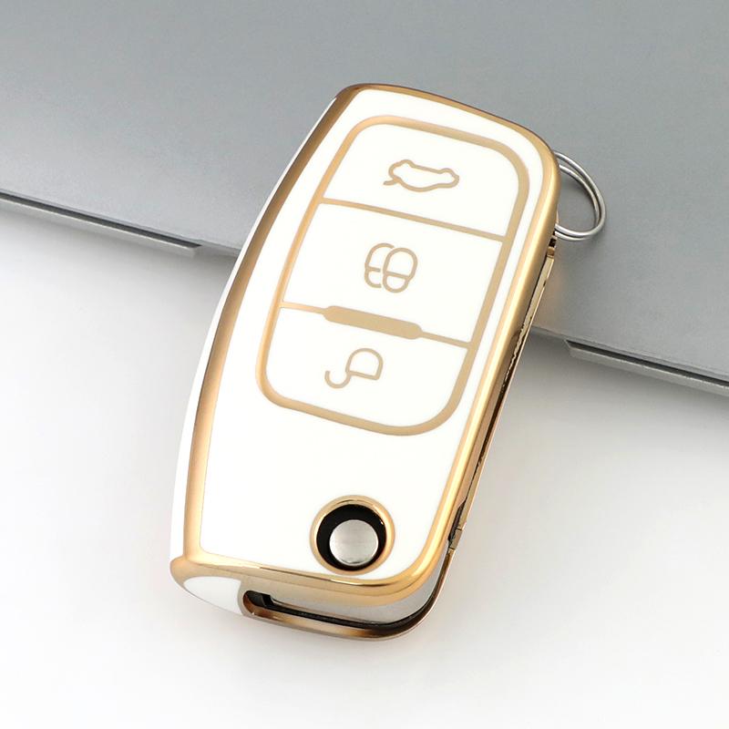Fashion Tpu Keyless Car Flip Key Case Cover Shell Fob For Ford Escape Falcon C-Max Fiesta Focus 2 Ecosport Kugua Accessories