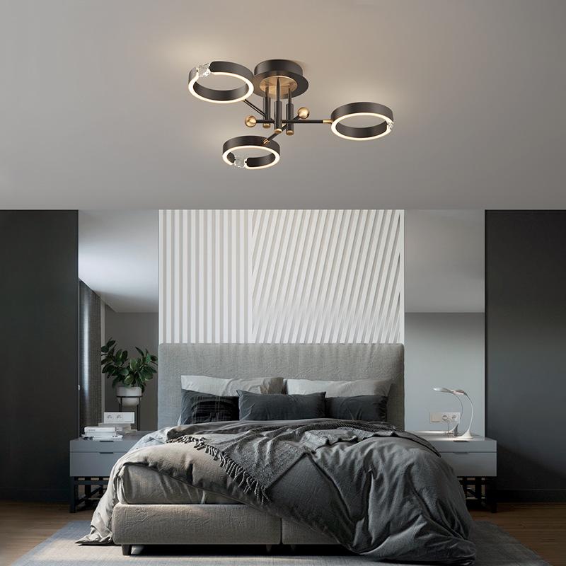 Modern Minimalist Nordic Living Room Chandelier Diamond Ring Bedroom Ceiling Lamp