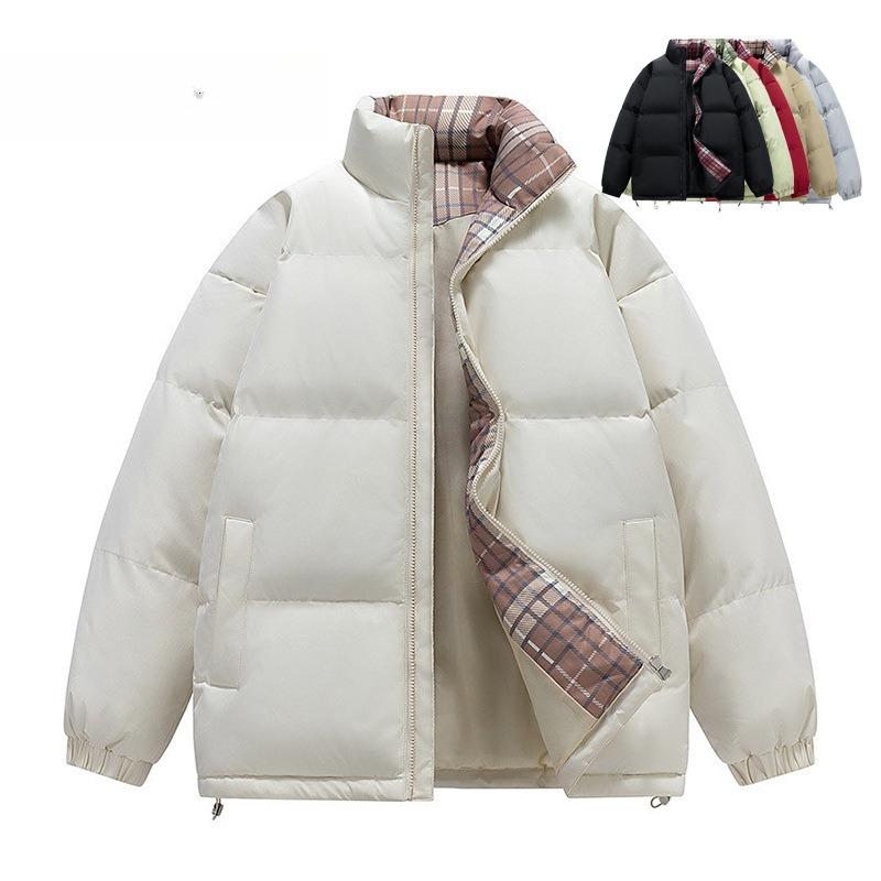 Cotton Clothing Men and Women Paragraph Winter Loose Stand-up Collar Cotton Jacket Warm Thickened Models Casual Cotton Jacket Couples Jacket Men