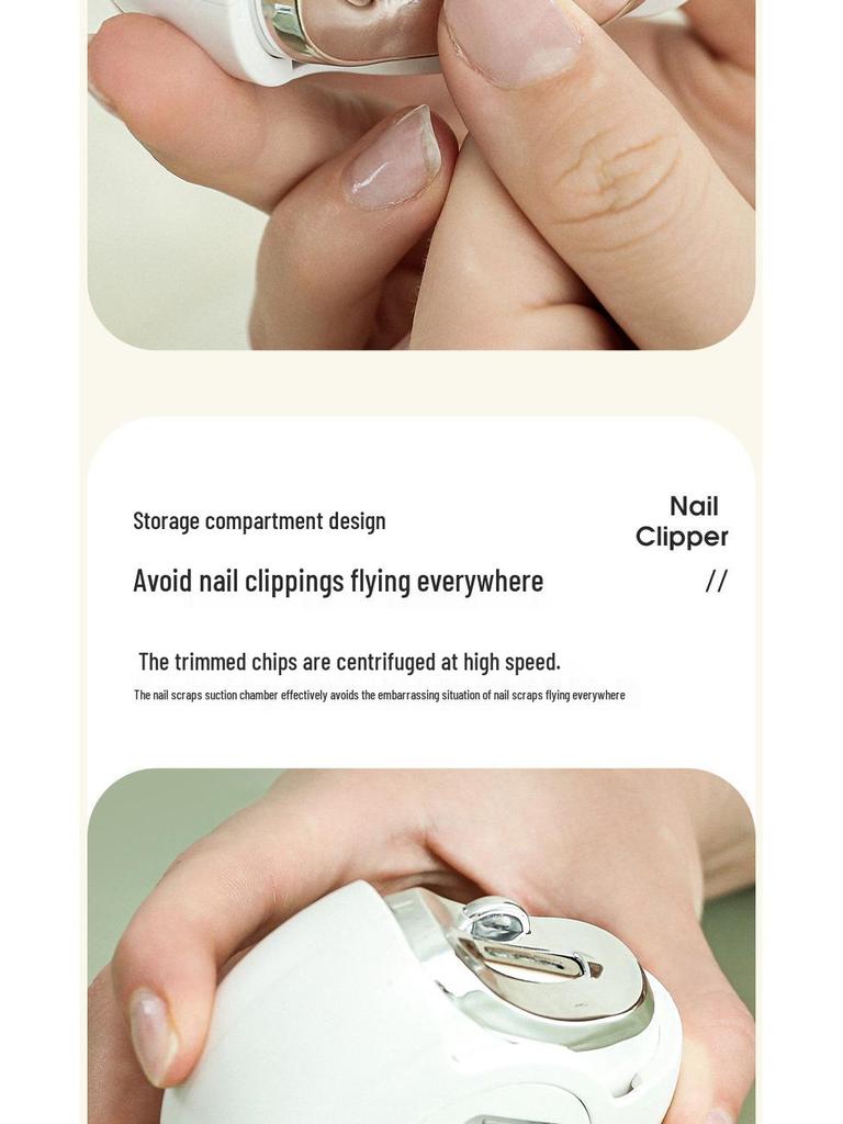 Przenośne Elektryczne Obcinaczki do Paznokci z Funkcją Zapobiegającą Przycięciu i Szlifierką dla Dzieci i Dorosłych