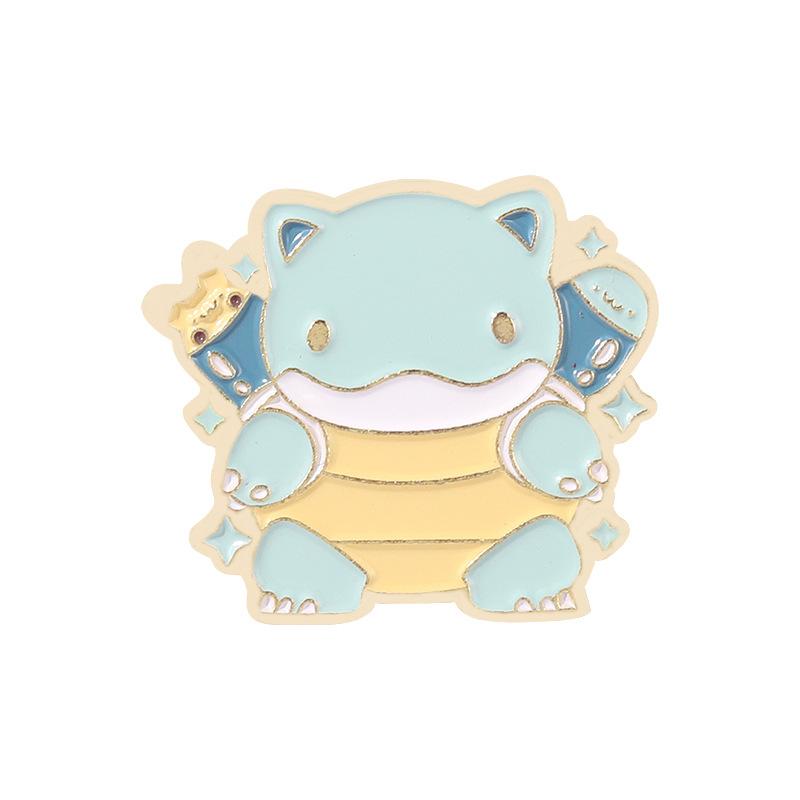 Strong Tortoise Elf Enamel Pin Kawaii Cute Cuckold Marine Animal Golden Medal Brooch Video Game Fans Badge Gifts