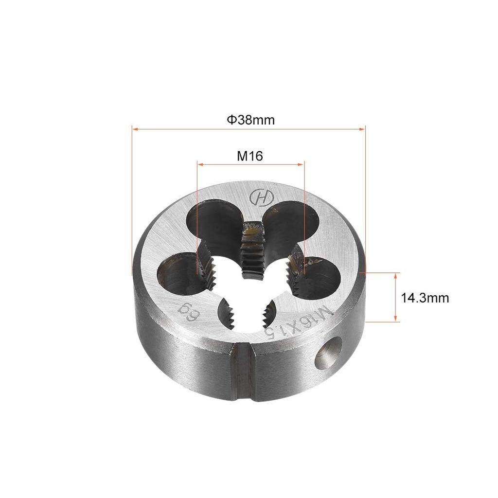 uxcell Round Cutting Dies Thread Cutting Dies M16 X Metric Machine Thread Right Hand Alloy Steel 1.5