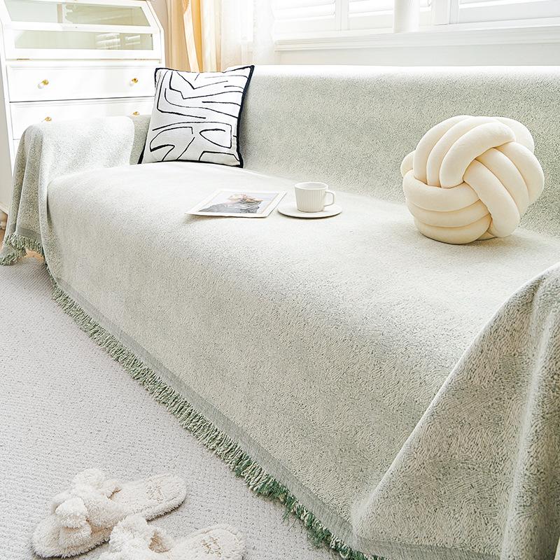 Chenille Vier Jahreszeiten Universal Sofabezug Universalbezug Rutschfest Schmutzabweisend Sofahandtuch Vollbezug Stoff Hochwertig Staubdicht Sitzkissen