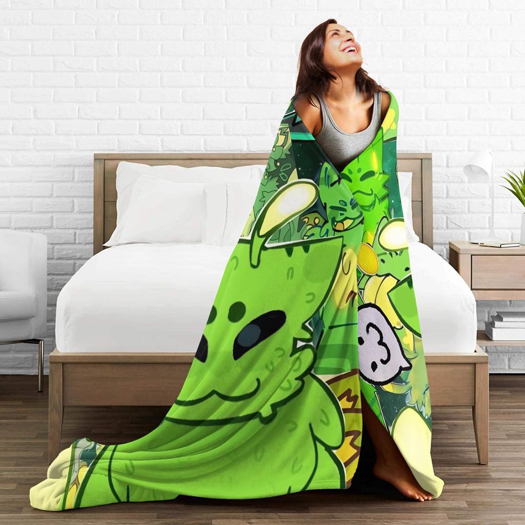 Gir Invader Zim Cartoon Blanket Warm Street Trend Plush Throw Blanket For Outdoor Decorative Flannel Bedspread Bed Cover