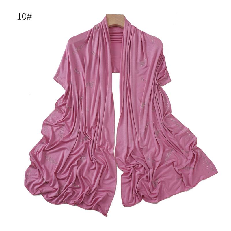 Muslim Solid Jersey Hijab Scarf for Women Cotton Square Head Wrap Scarves Jersey Hijabs Islamic Turban Headband Shawl Scarves
