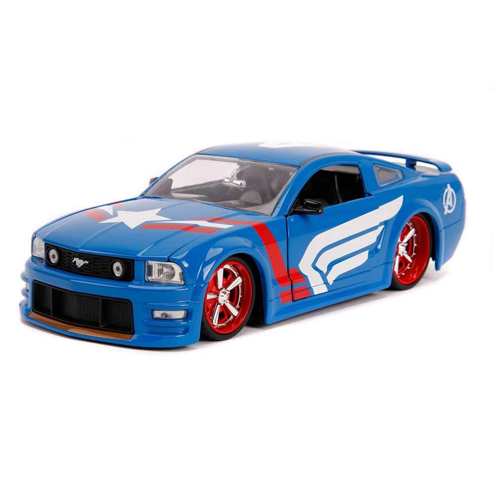 JADA TOYS JADA TOYS Mini Car Size HWR Marvel 2006 Ford Mustang GT America 26067 1/24 W/Captain