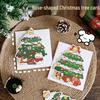 3D Retro Foldable Christmas Tree Greeting Card with Envelope - Perfect for Best Friends or Couples.