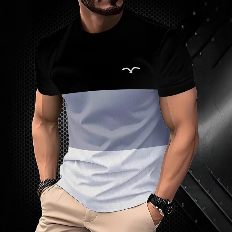 Men's 3D Printed T-Shirt Breathable Quick Drying Sports Top Short Sleeve O-Neck Pullover Casual Top