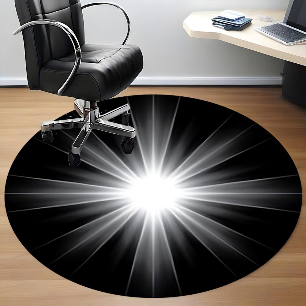 1PC Lightburst, Radiance Flare Chair Carpet for Office, Indoor Non-Slip Washable Carpet, Soft Comfortable Mat For Office Room yy250930239