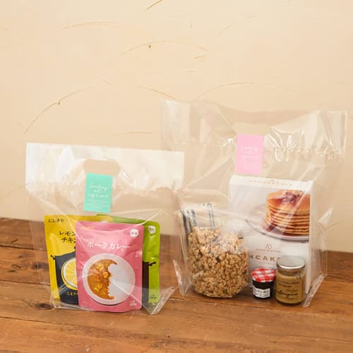 HEADS M-OPBS Clear Stand Bags, Made In Japan, 28 X 29.5 X 9 Cm, 30 Count, with Handles