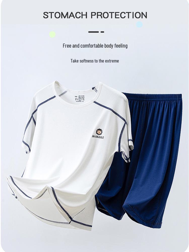 Children's Soft Summer Short-Sleeve Top & Shorts Pajama Set for Boys & Girls