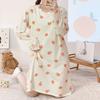 Cotton nursing sleepwear, spring and autumn long sleeved dress, postpartum nursing, prenatal examination and care