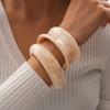 Resin smudge geometric round open bracelet personalized fashion bracelet jewelry