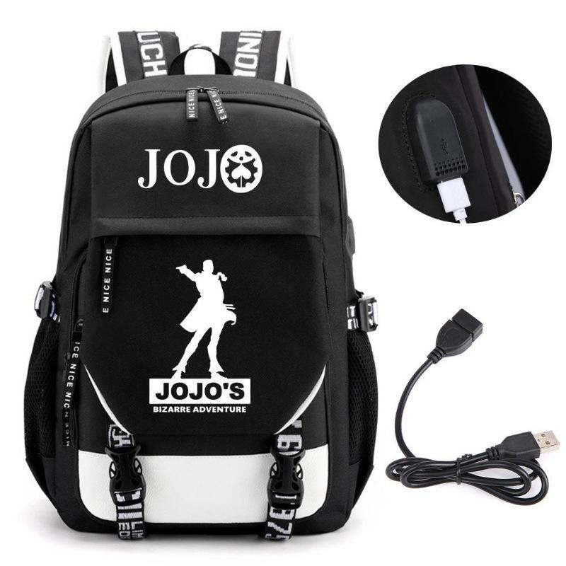 Jojo New Fan Riman Peripheral Printed Backpack Multifunctional Large Capacity Computer Bag Youth School Bag