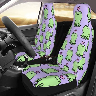 Cute Frog 2Pcs Car Seat Cover Seat Cover Anti Fouling And Convenient Protective Cover Unique Style