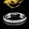 Shein Multi-Row Luxury Zircon Eternity Ring R5579 for Women
