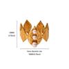 Imitation Pearl Leaf Rings For Women Men Gold Color Stainless Steel Ring Wedding Female Jewelry Christmas Gift Accessories