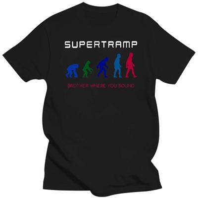 Άνδρες ΓυναίκεςΝέο SUPERTRAMP Brother Where You Bound Rock Band Unisex Μαύρο T-Shirt Μέγεθος S-3XL