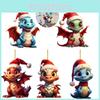 Christmas Dragon Car Hanging Decoration Acrylic Material Cartoon Style 5 Color Options Interior Car Decor
