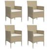 Vidaxl 5-Piece Garden Furniture Set with Cushions, Beige-Black